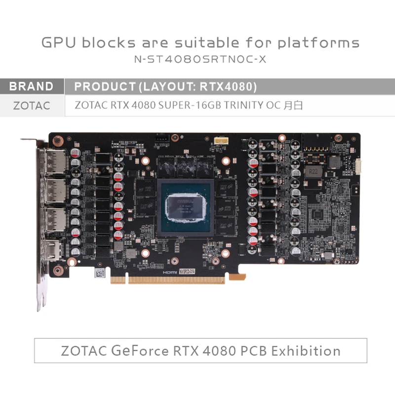 Bykski N-ST4080SRTNOC-X GPU Bl - đánh giá và giá Rtx 4080 Super 16Gb