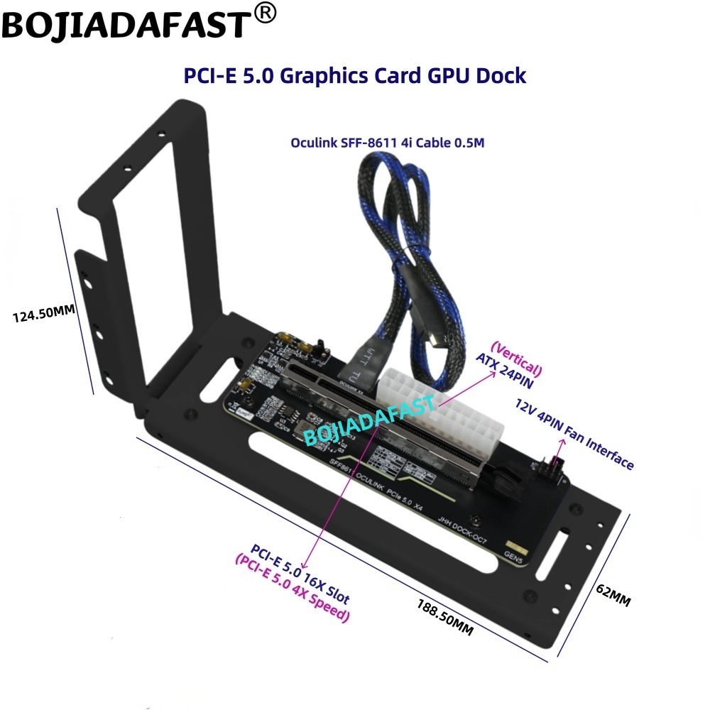 PCI-E 5.0 16X GEN5 Adapter Car - đánh giá và giá Oculink Egpu Dock Graphics Card